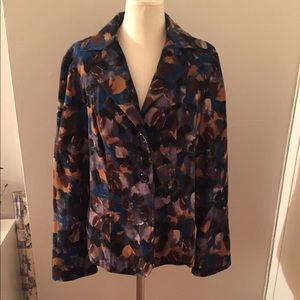New Harve Benard Abstract Floral Blazer Size Large